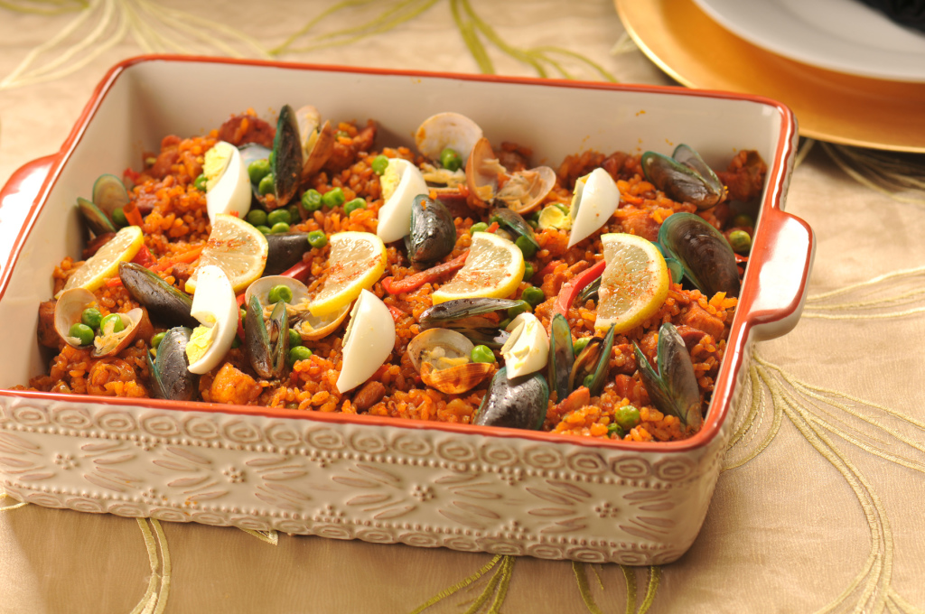 Paella Valenciana is part of Casa Roces' special to-go menu. Photo courtesy of Cravings Group